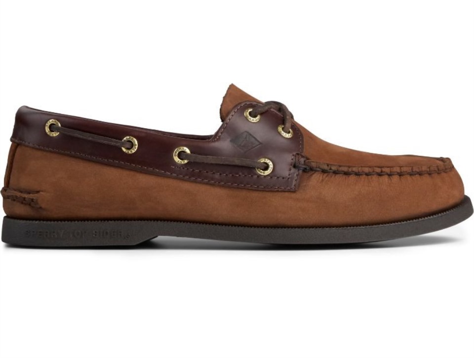 Náutico De Hombre Original Auténtico Con 2 Ojales Marrón Sperry