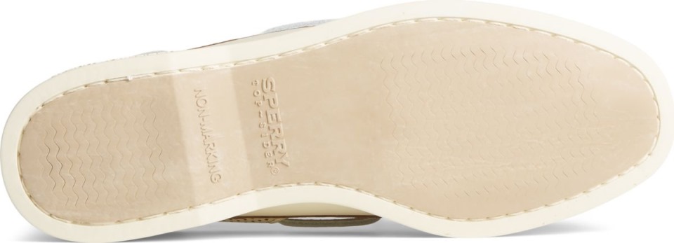 Auténtico Y Original Náutico Con 2 Argollas Perforadas Blanco Sperry
