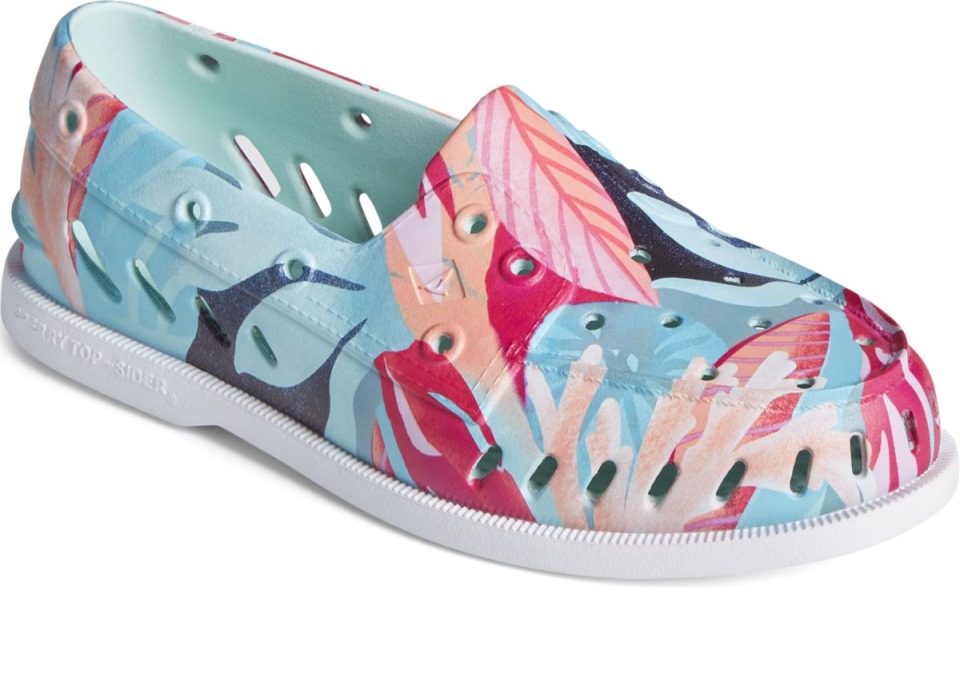 Auténtico Original Float Coral Floral Náutico Rosa Multi Sperry