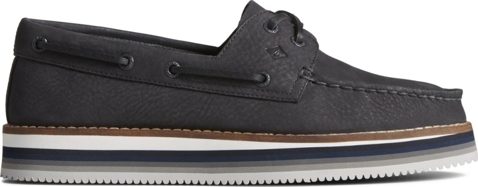 Náutico Apilado Original Auténtico Negro Sperry