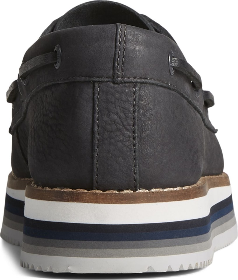 Náutico Apilado Original Auténtico Negro Sperry