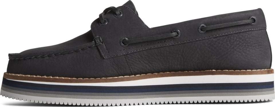 Náutico Apilado Original Auténtico Negro Sperry