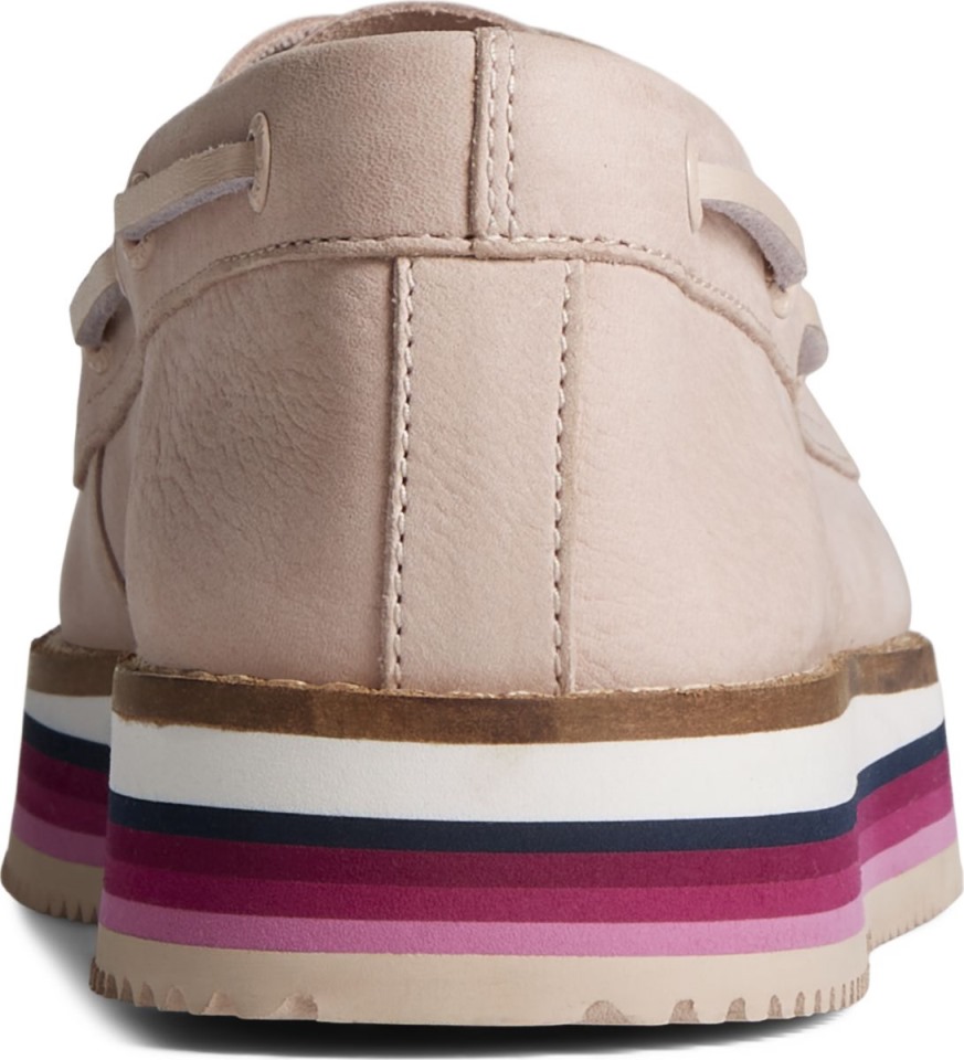 Zapato Náutico Apilado Original Auténtico Sperry Rose