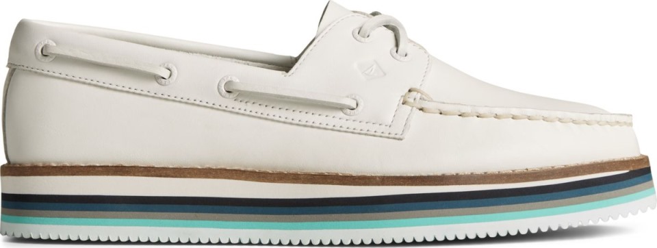 Náutico Apilado Original Auténtico Blanco Sperry