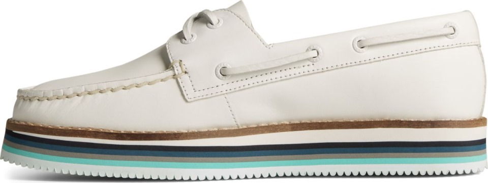 Náutico Apilado Original Auténtico Blanco Sperry