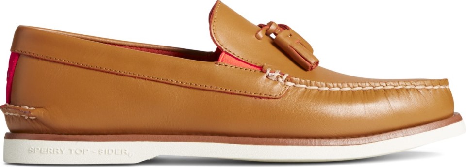 Auténtico Y Original Mocasín Con Borlas Sperry Tan