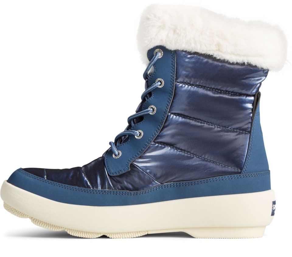 Bota De Nailon Con Brillo Bearing Plushwave Azul Marino Sperry