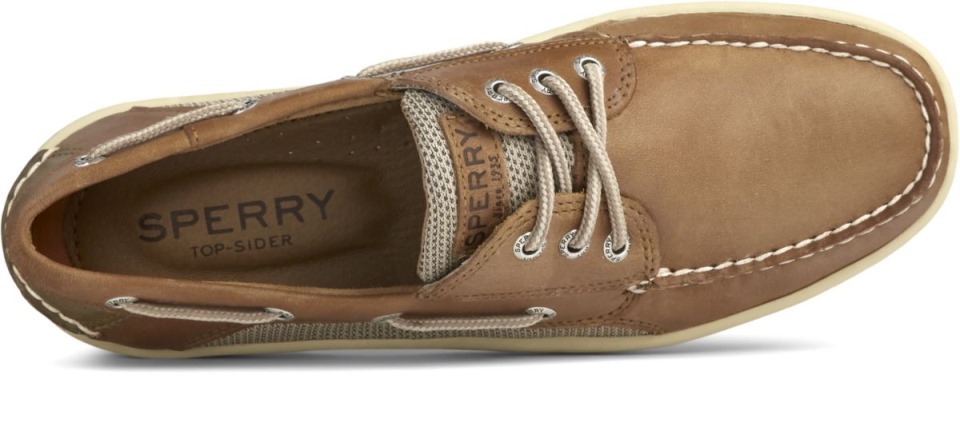 Náutico De 3 Ojales Marlines Sperry Tostado Oscuro