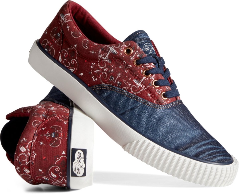 Nube Cvo Bandana Zapatilla Sperry Azul Rojo