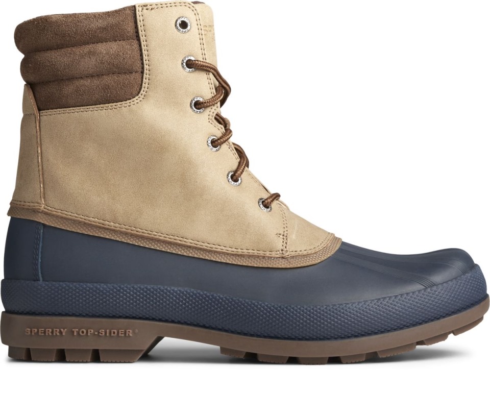 Bota De Pato De Bahía Fría Thinsulate Sperry Taupe Azul Marino