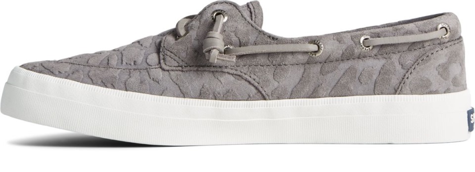 Zapatilla De Deporte Crest Boat Cheetah Suede Gris Sperry