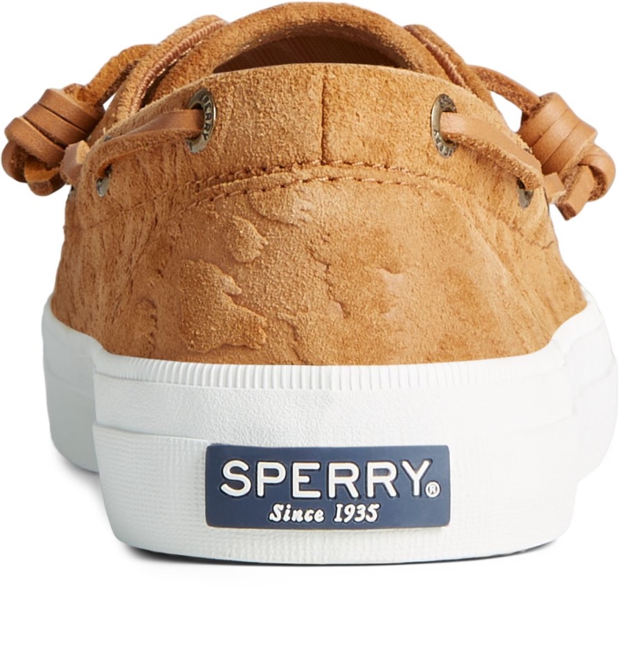 Crest Boat Cheetah Suede Sneaker Sperry Tan