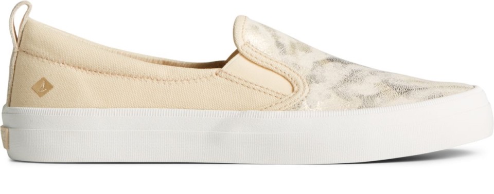 Crest Twin Gore Camo Cuero Metalizado Slip On Zapatillas Sperry Marfil