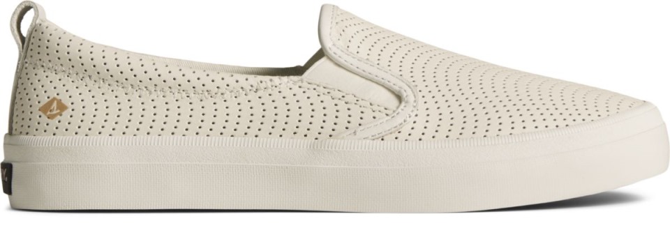 Sneaker Perforada Crest Twin Gore Leather Wave Blanco Sperry