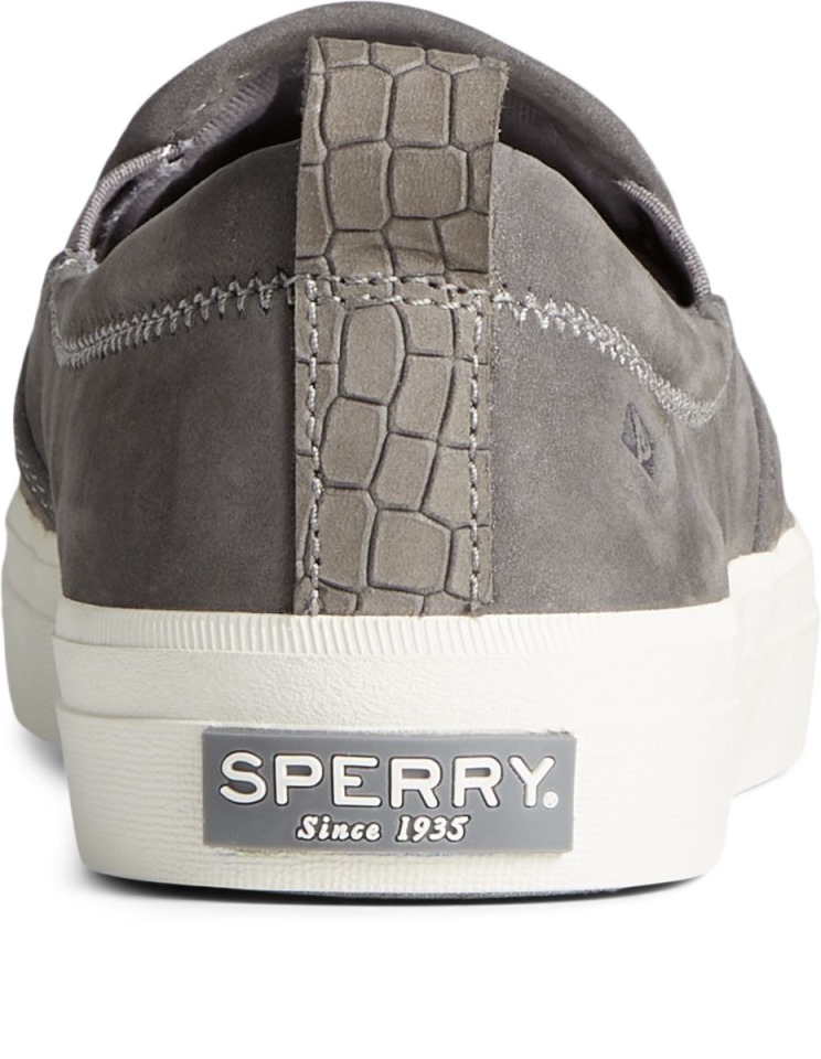 Crest Twin Gore Plushwave Piel De Serpiente Sin Cordones En Zapatillas Gris Sperry