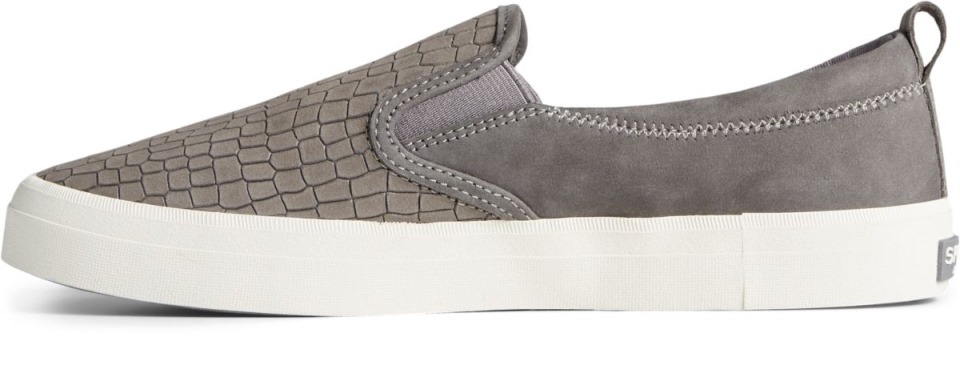 Crest Twin Gore Plushwave Piel De Serpiente Sin Cordones En Zapatillas Gris Sperry