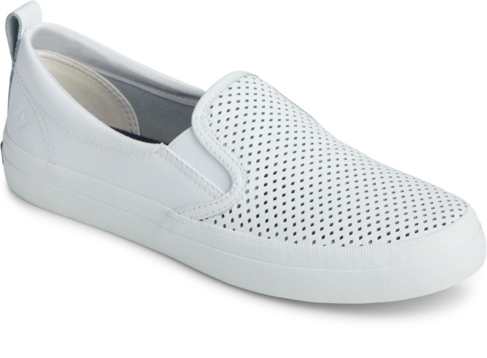 Zapatilla Sin Cordones Perforada Crest Twin Gore Sperry White