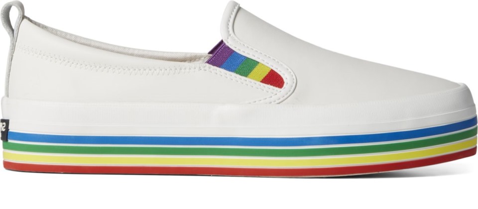 Zapatilla Sin Cordones Crest Twin Gore Platform Pride Sperry White