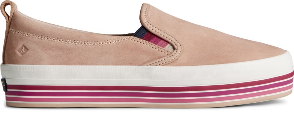 Crest Twin Gore Plataforma Raya Slip On Zapatilla Rosa Sperry
