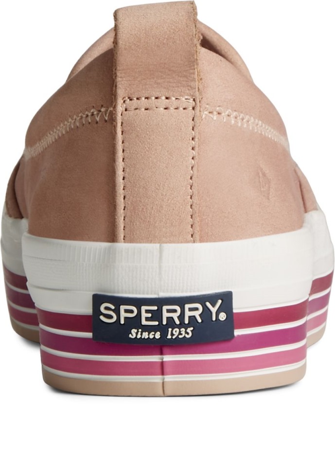 Crest Twin Gore Plataforma Raya Slip On Zapatilla Rosa Sperry