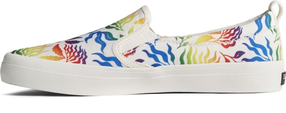 Zapatilla Sin Cordones Crest Twin Gore Pride Blanco Sperry