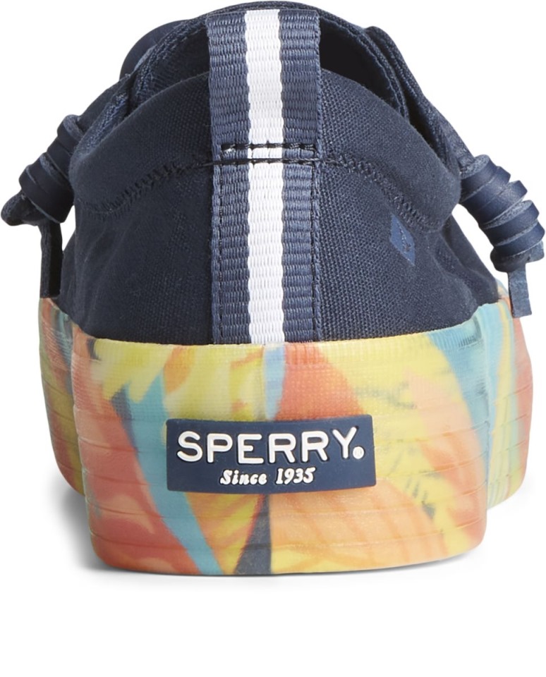 Crest Vibe Coral Floral Plataforma Zapatilla De Deporte Sperry Azul Marino