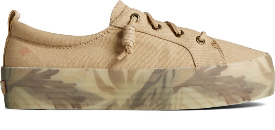 Crest Vibe Coral Floral Plataforma Zapatilla De Deporte Bronceado Sperry