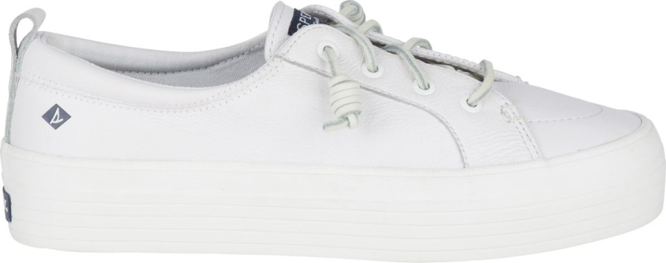 Crest Vibe Plataforma Cuero Sneaker Sperry Blanco