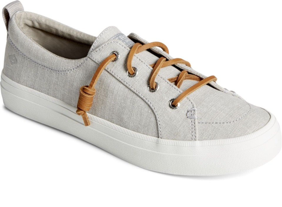 Zapatilla De Deporte Con Rayas Textiles Crest Vibe Gris Sperry