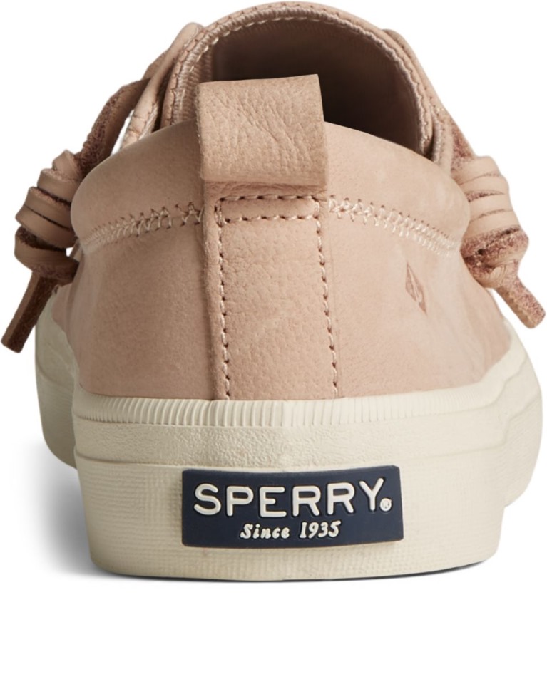 Zapatilla De Deporte Crest Vibe De Cuero Caído Rosa Sperry