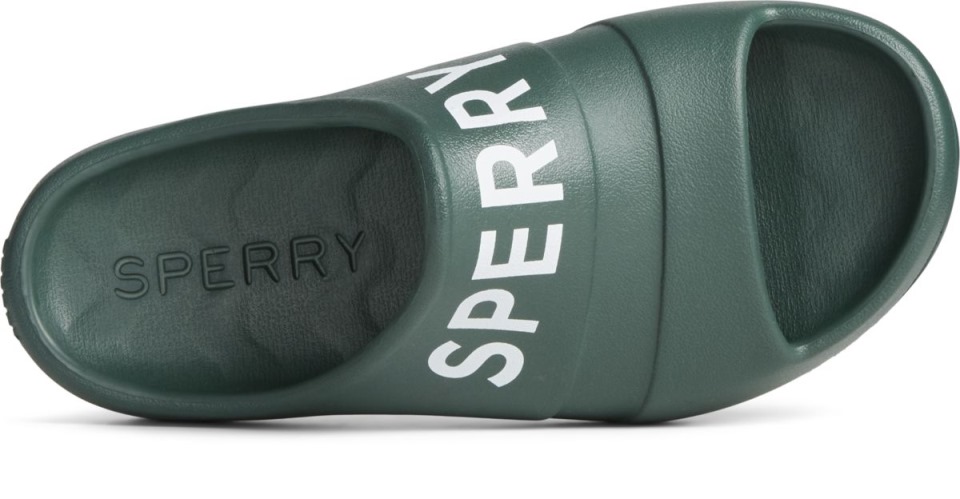 Sandalias Float Slide Logo Verde Sperry