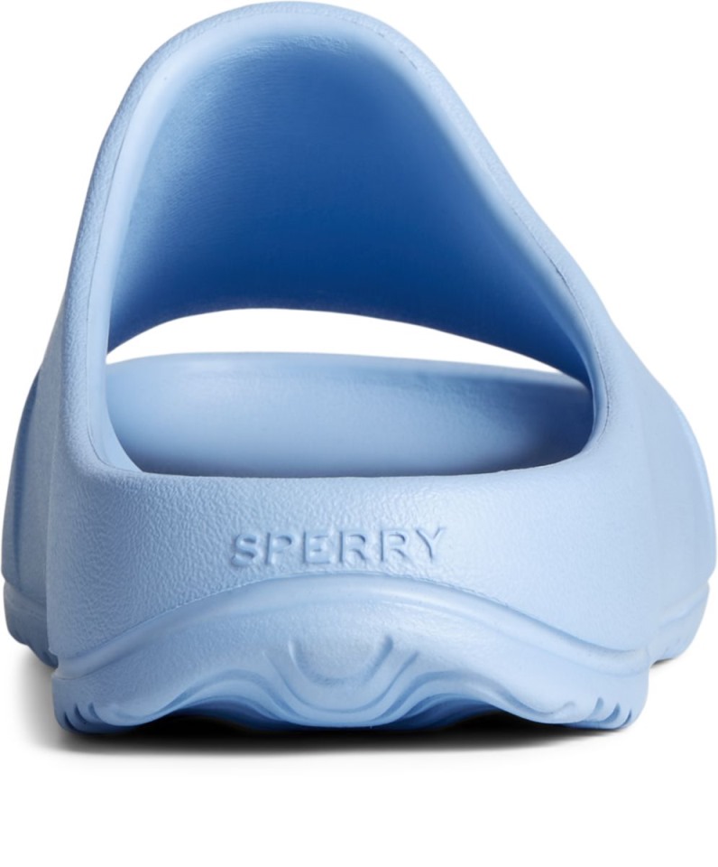 Sandalias Float Slide Logo Sperry Azul Claro