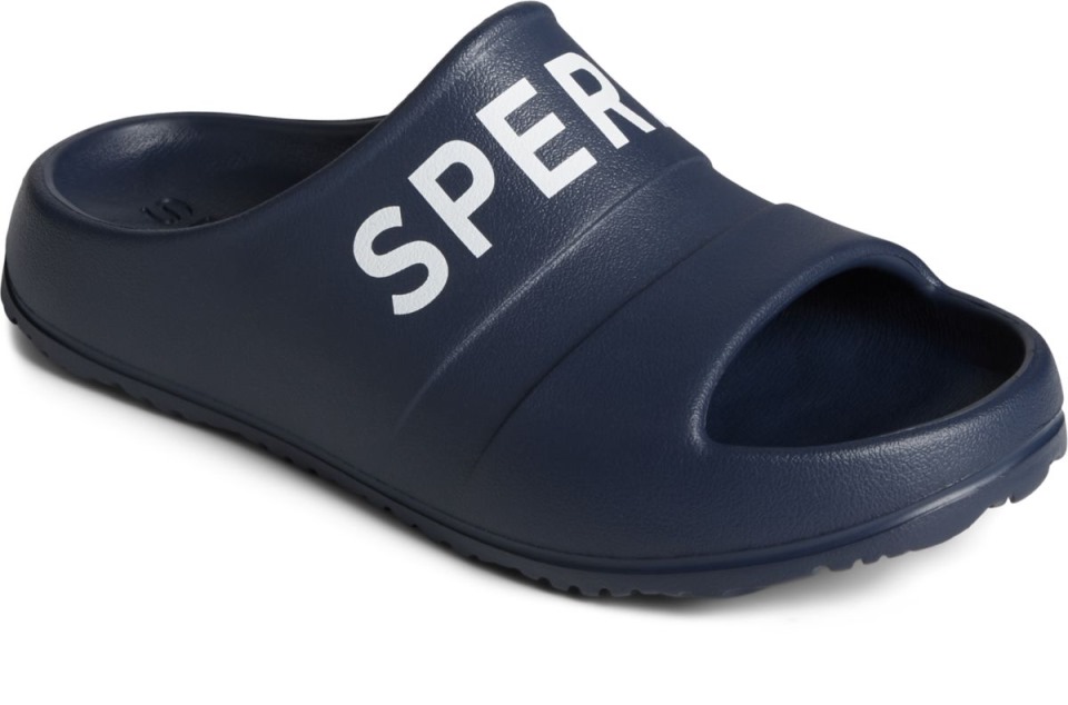 Sandalias Flotantes Con Logo Sperry Azul Marino
