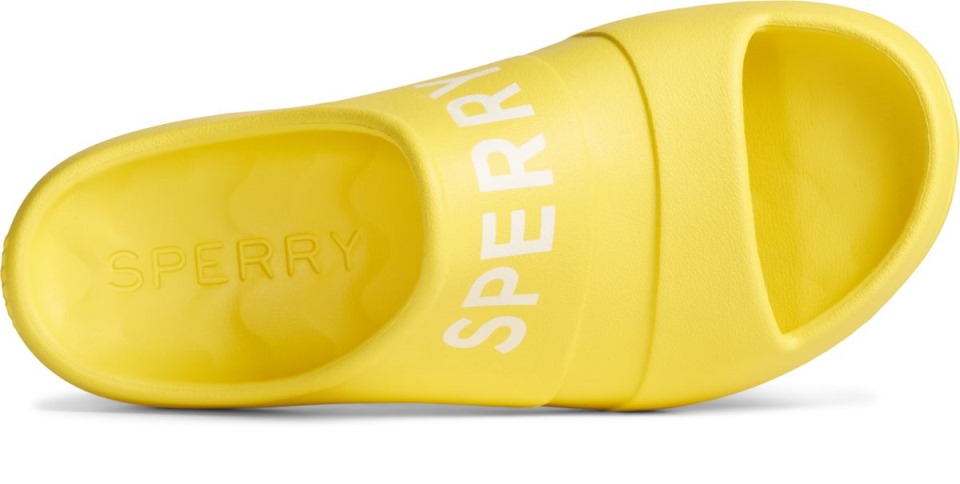 Sandalias Con Logo Float Slide Amarillo Sperry