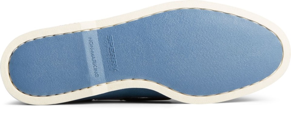 Copa De Oro Auténtico Original 2 Ojales Cocodrilo En Relieve Náutico Sperry Azul Marino Multi