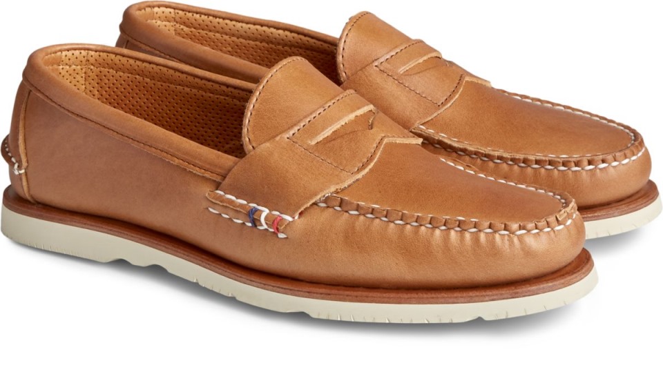 Copa De Oro Hecha A Mano En Maine Penny Loafer Bronceado Sperry