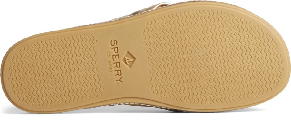 Copa De Oro Waveside Plushwave Cruz Diapositiva Sandalia Oro Sperry