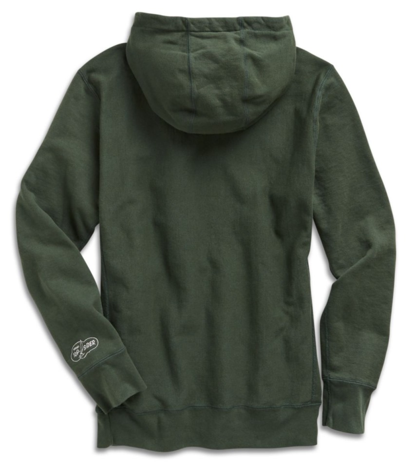 Hecho En EE. UU. Nube Algodón Sudadera Con Capucha Sperry Verde Oscuro