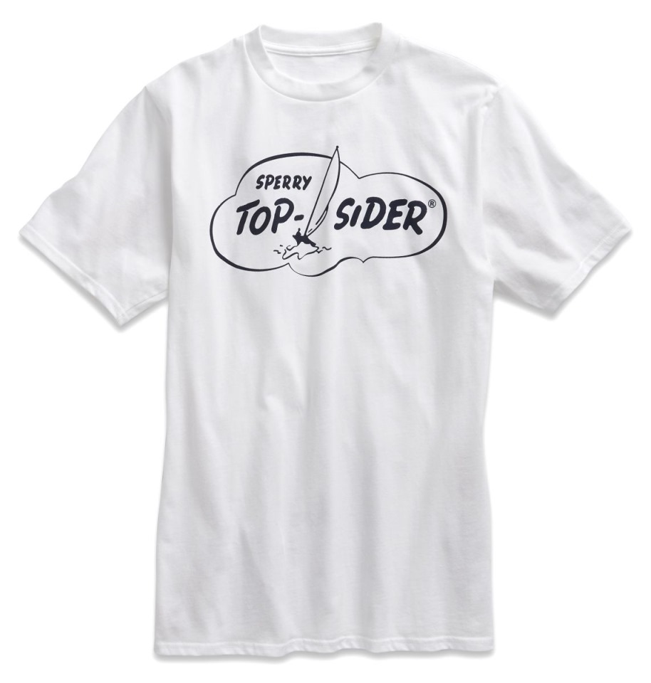 Camiseta Algodón Cloud Made In Usa Blanco Sperry