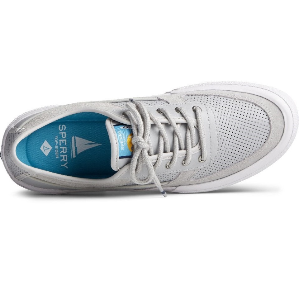 Hombre Soletide Hombres Zapatos De Encaje Gris Sperry