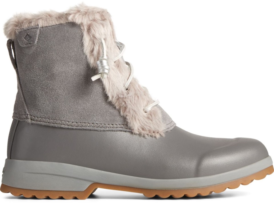Bota De Nieve De Gamuza Marítima Thinsulate Gris Sperry