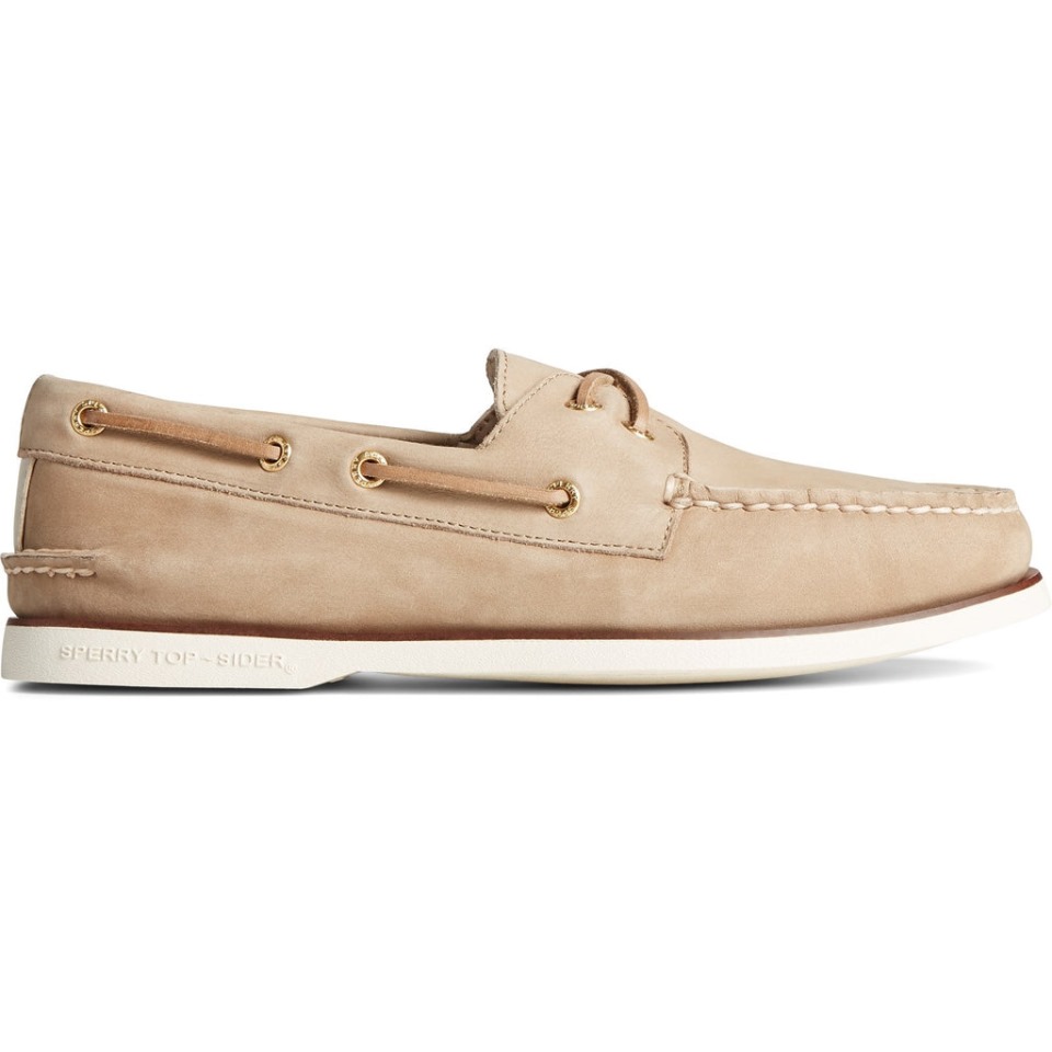 Náutico De 2 Ojales A/o Para Hombre Crema Sperry