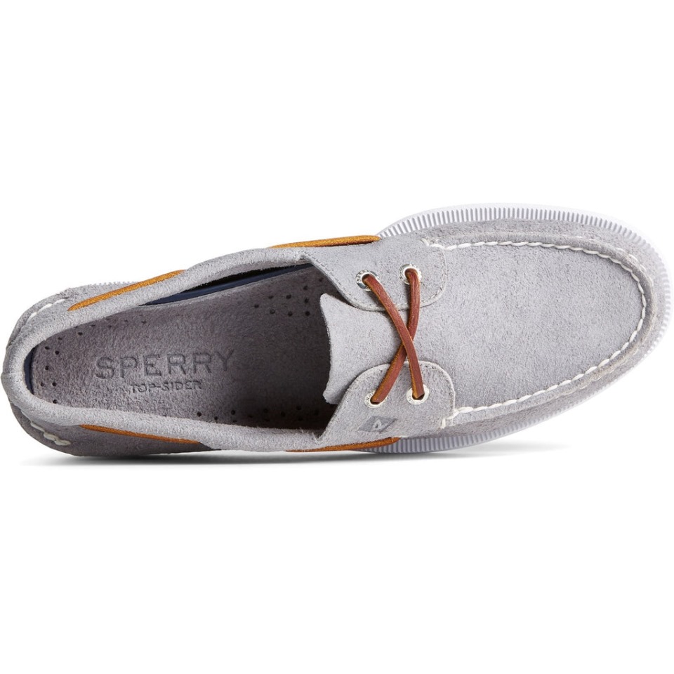 Náutico De Hombre A/o Con 2 Ojales Gris Sperry