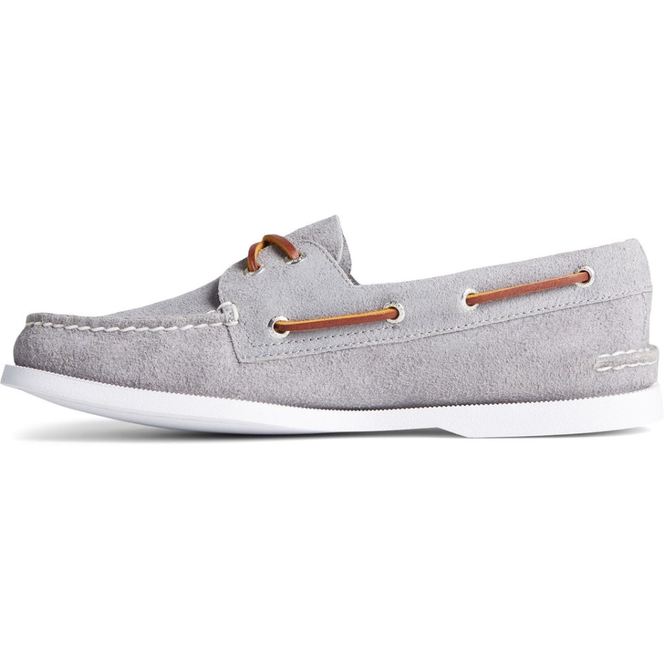 Náutico De Hombre A/o Con 2 Ojales Gris Sperry