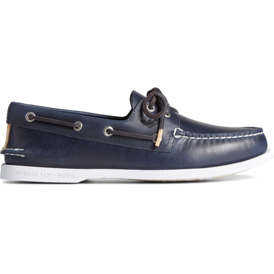 Auténtico Original 2-eye Pullup Sperry Azul Marino De Los Hombres