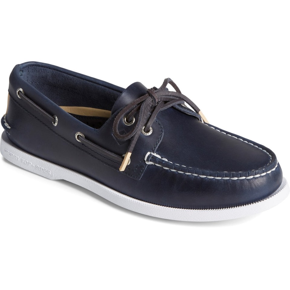 Auténtico Original 2-eye Pullup Sperry Azul Marino De Los Hombres