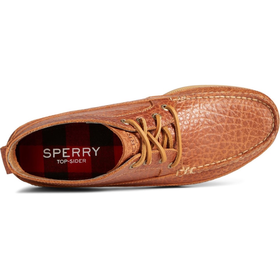 Botas Chukka De Barco Auténticas Y Originales Para Hombre Marrón Tostado Sperry