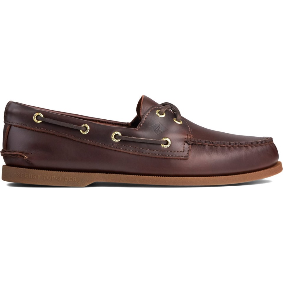 Náutico De Hombre Auténtico Original En Piel Amaretto Sperry
