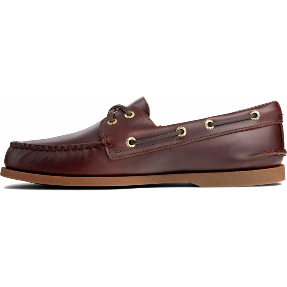 Náutico De Hombre Auténtico Original En Piel Amaretto Sperry