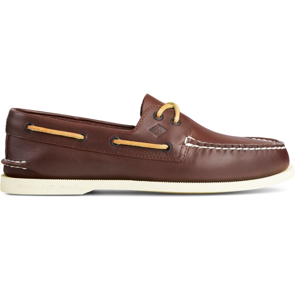 Náutico De Hombre En Piel Auténtica Original Marrón Sperry